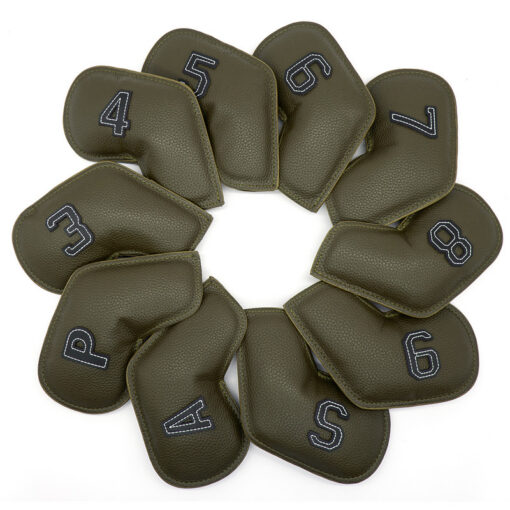 Elosung Golf Iron Head Covers Set of 10, Waterproof PU – image 2