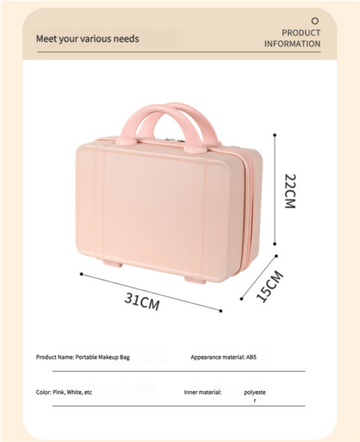 Elosung Lightweight ABS Mini Suitcase – image 4