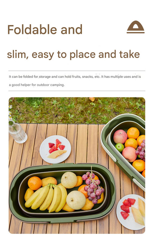 Elosung Foldable Picnic Basket with 16.5L Tray – image 4