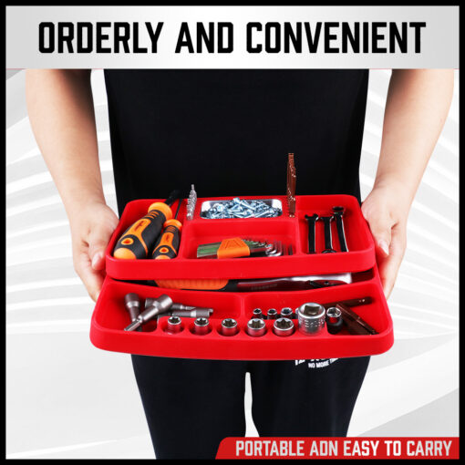 Elosung Silicone Tool Organiser Trays with Magnet – image 2