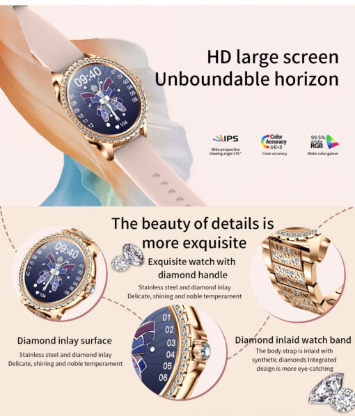 Elosung Women's Smartwatch with Bluetooth Calls – image 4
