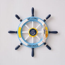 Elosung Yellow Nautical Rudder Wall Decor – image 1