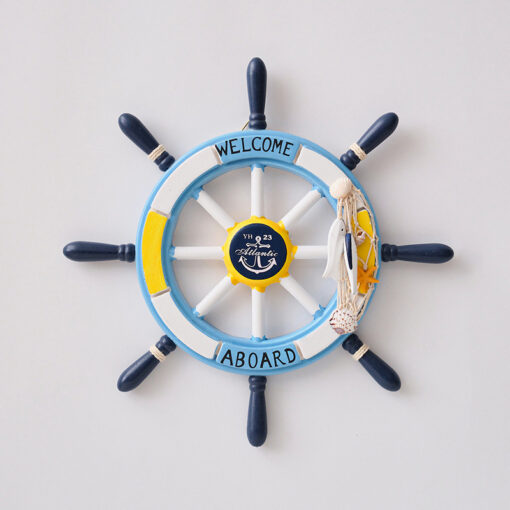 V888-ELOSUNG26258-202504211336-00.jpg Elosung Yellow Nautical Rudder Wall Decor – image 1