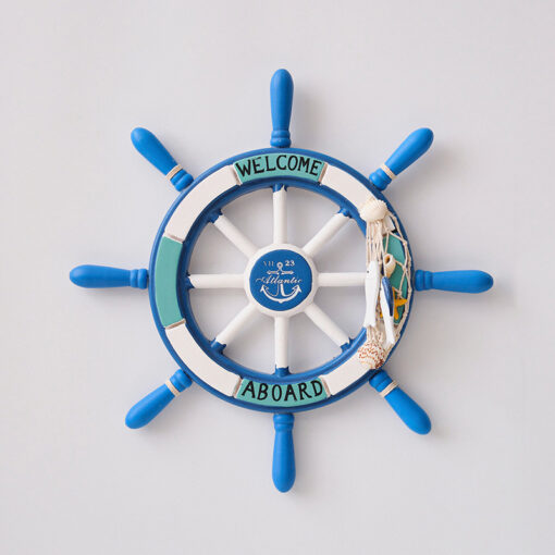Elosung Wooden Rudder Wall Decor, Light Blue – image 1