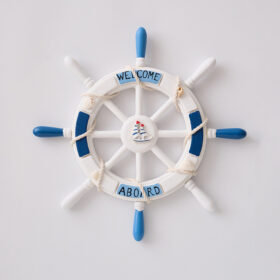 Elosung Nautical Wooden Rudder Wall Decor 34cm – image 1