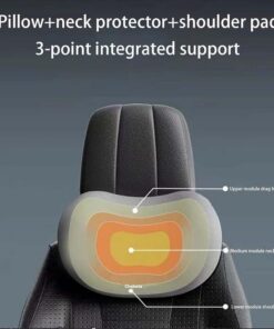 Elosung Blue Memory Foam Car Headrest & Lumbar Set - Image 4