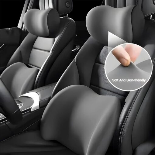 Elosung Blue Memory Foam Car Headrest & Lumbar Set – image 8