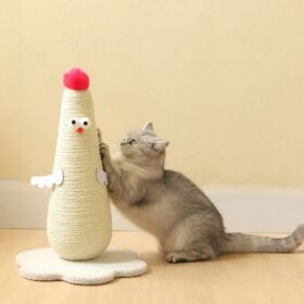 Elosung Beige Chick Sisal Cat Scratching Post – image 1