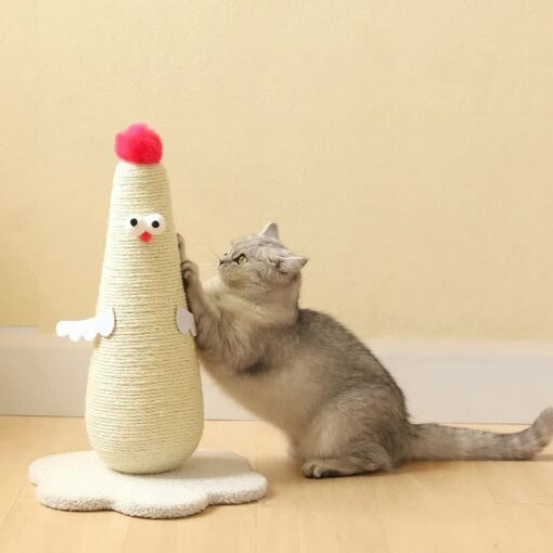 V888-ELOSUNG27112-202504221130-00.jpg Elosung Beige Chick Sisal Cat Scratching Post – image 1