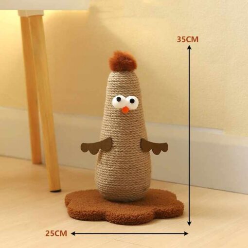 Elosung Beige Chick Sisal Cat Scratching Post – image 3