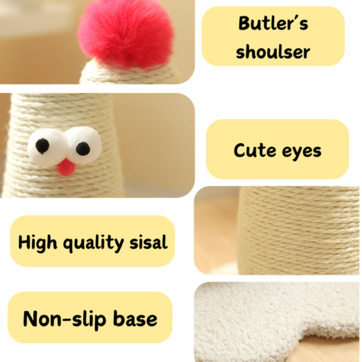 Elosung Beige Chick Sisal Cat Scratching Post – image 5
