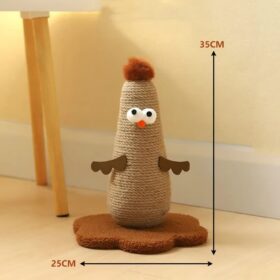 Elosung Chick Cat Scratching Post, Sisal Rope – image 1