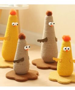 Elosung Chick Cat Scratching Post, Sisal Rope - Image 4
