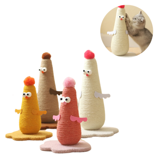 Elosung Chick Cat Scratching Post with Sisal Rope – image 6