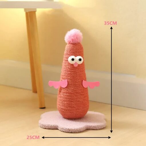 V888-ELOSUNG27115-202504221131-00.jpg Elosung Pink Sisal Chick Cat Scratching Post – image 1