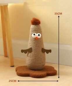 Elosung Pink Sisal Chick Cat Scratching Post - Image 3