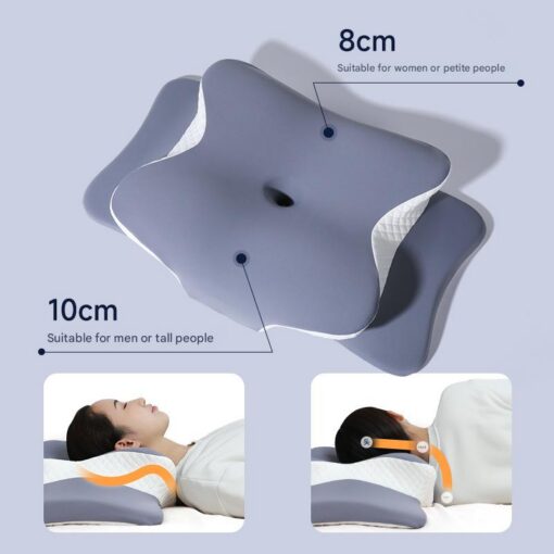 Elosung Butterfly Memory Foam Pillow, Light Pink – image 2
