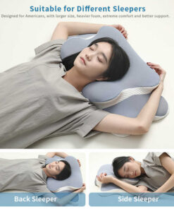 Elosung Butterfly Memory Foam Pillow, Light Pink - Image 3