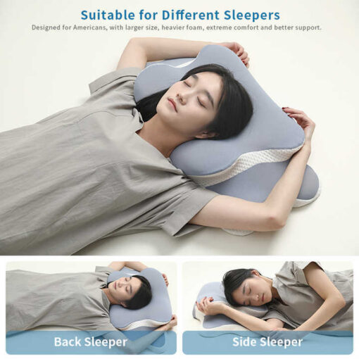 Elosung Butterfly Memory Foam Pillow, Light Pink – image 3