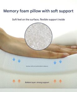 Elosung Butterfly Memory Foam Pillow, Light Pink - Image 7