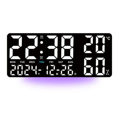 V888-ELOSUNG27419-202505081754-00.jpg Elosung LED Wall Clock with Temperature and Humidity – image 1