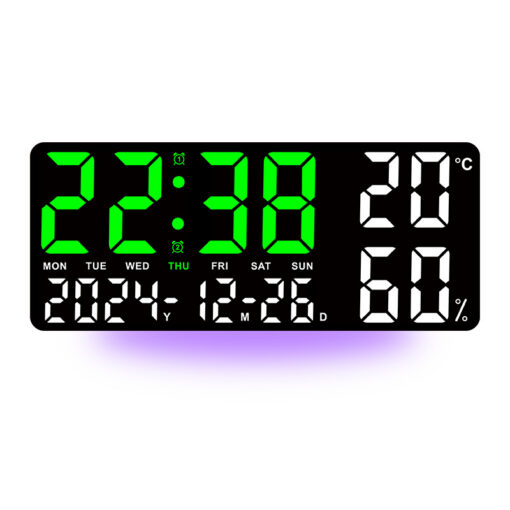 V888-ELOSUNG27420-202505081805-00.jpg Elosung Large LED Wall Clock with Humidity – image 1