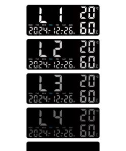 Elosung Large LED Wall Clock with Humidity - Image 6