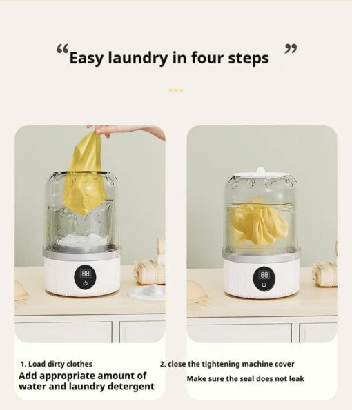 Elosung Mini Washing Machine with USB-C Charging – image 10