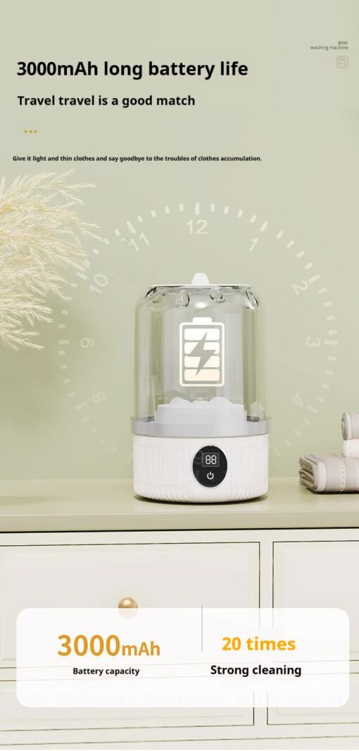 Elosung Mini Washing Machine with USB-C Charging – image 12