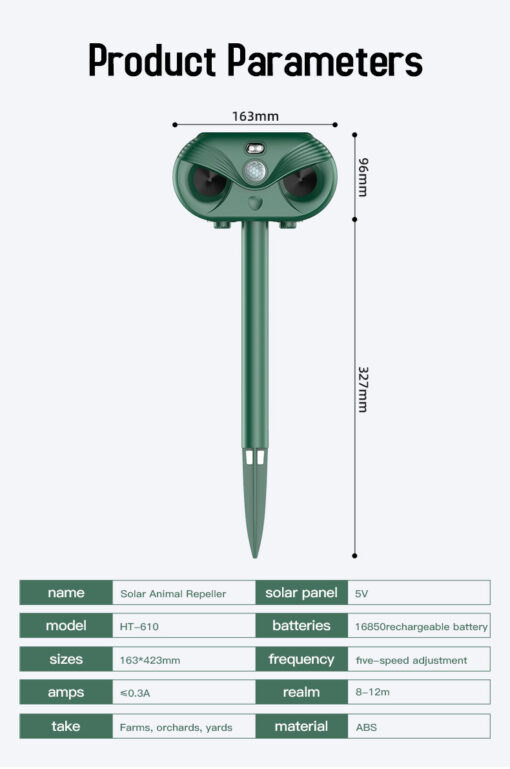 Elosung Solar Animal Repeller with Motion Sensor – image 10