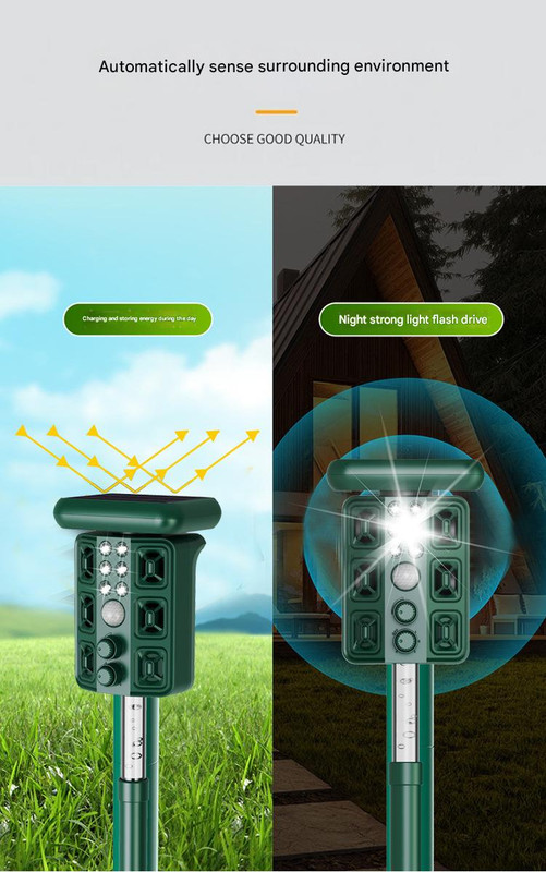 Elosung Solar Animal Repeller with Motion Sensor – image 6