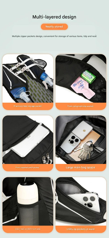 Elosung 16L Cycling Backpack with Reflective Strips – image 3