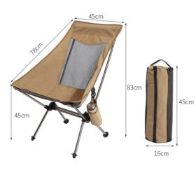 Elosung Folding Camping Chair with High Back – image 1
