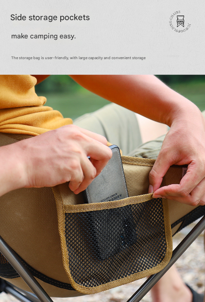 Elosung Folding Camping Chair with High Back – image 2