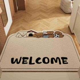 Elosung Dog Light Curry PVC Door Mats Set of 2 – image 1