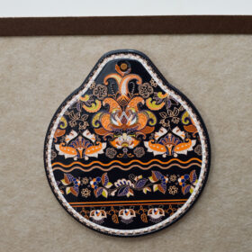 Elosung Set of 4 Embossed Ceramic Paddle Mats – image 1