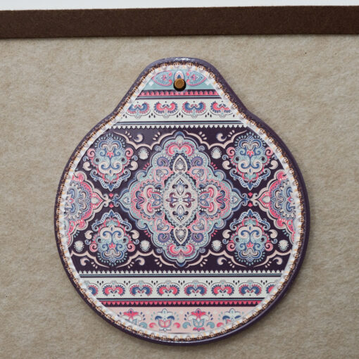 Elosung Ceramic Paddle Mats Set of 4, Bohemian Embossed – image 1