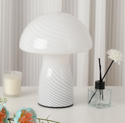 V888-ELOSUNG28089-202504281212-00.png Elosung Glass Mushroom LED Table Lamp, Battery Powered – image 1