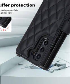 Elosung Z Fold4 Wallet Case with Crossbody Strap - Image 6