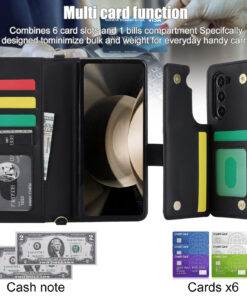 Elosung Z Fold Wallet Case with Crossbody Strap - Image 5