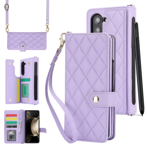 Elosung Z Fold4 Wallet Case with Pen Slot – image 1