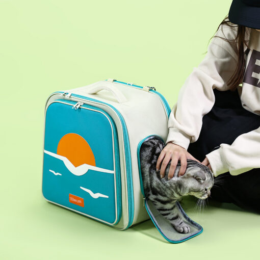 Elosung Expandable Pet Carrier Backpack with Mesh – image 3