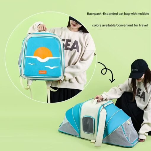 Elosung Pet Carrier Backpack with Expansion – image 2