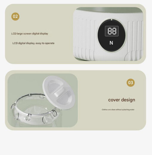 Elosung Mini Washing Machine USB Rechargeable – image 6