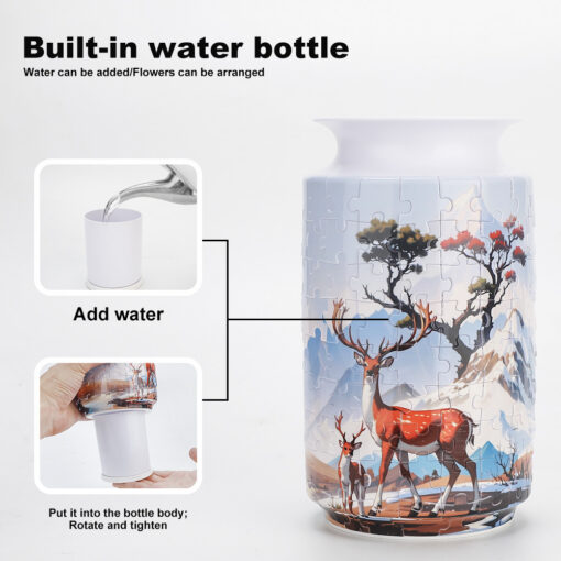 Elosung 3D Puzzle Vase with Waterproof Liner – image 6