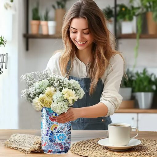 Elosung 3D Puzzle Vase with Waterproof Liner – image 4