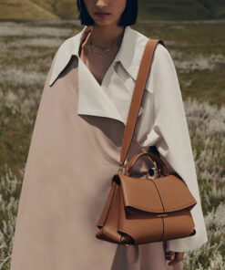 Elosung Cowhide Leather Satchel with Top Handle - Image 6