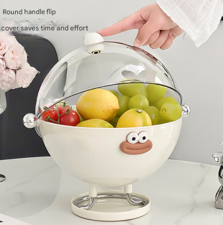 Elosung Covered Fruit Bowl with Flip Lid – image 3