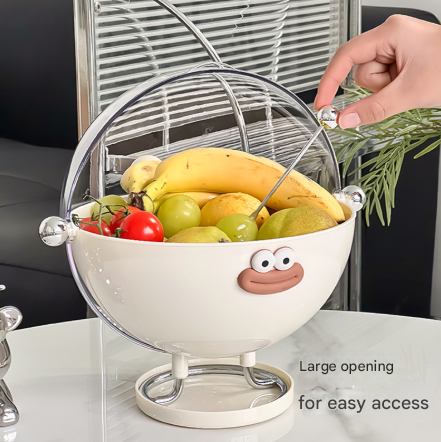 Elosung Covered Fruit Bowl with Flip Lid – image 4