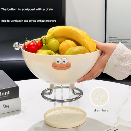 Elosung Covered Fruit Bowl with Flip Lid – image 5